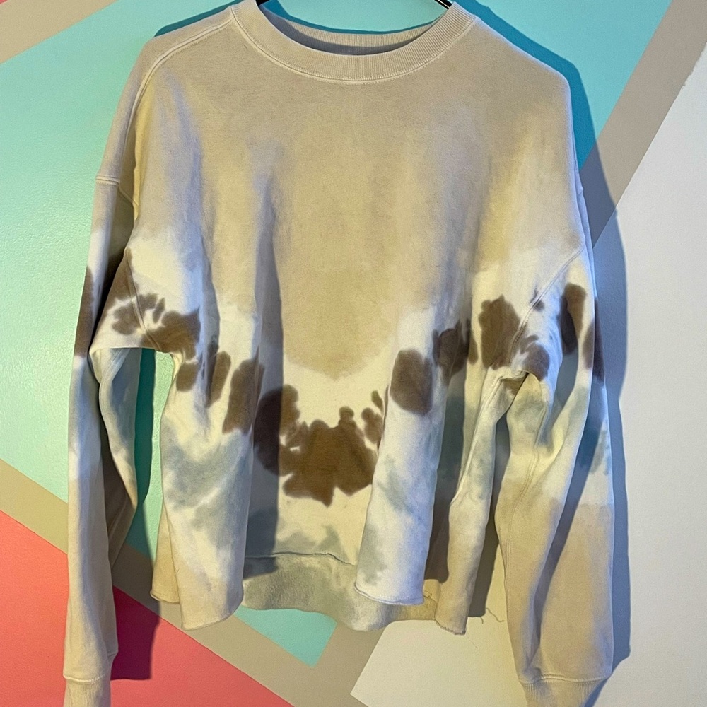 Abercrombie & Fitch Garment Dyed cream pullover